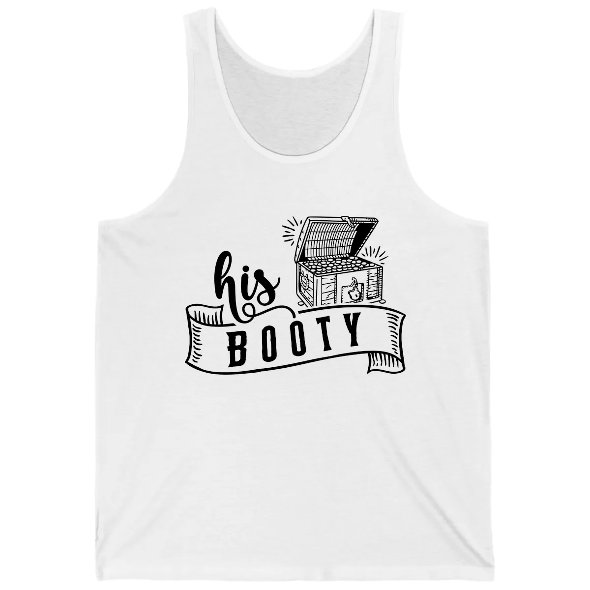 His and Hers Booty Cruise Tank in White