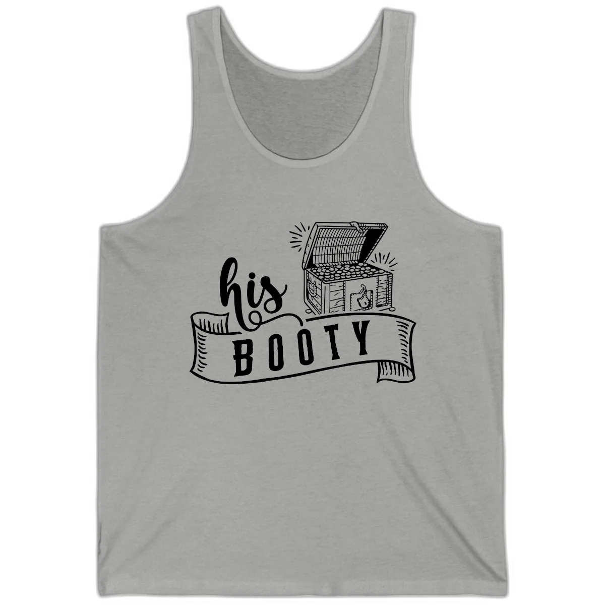 His and Hers Booty Cruise Tank in Athletic Heather
