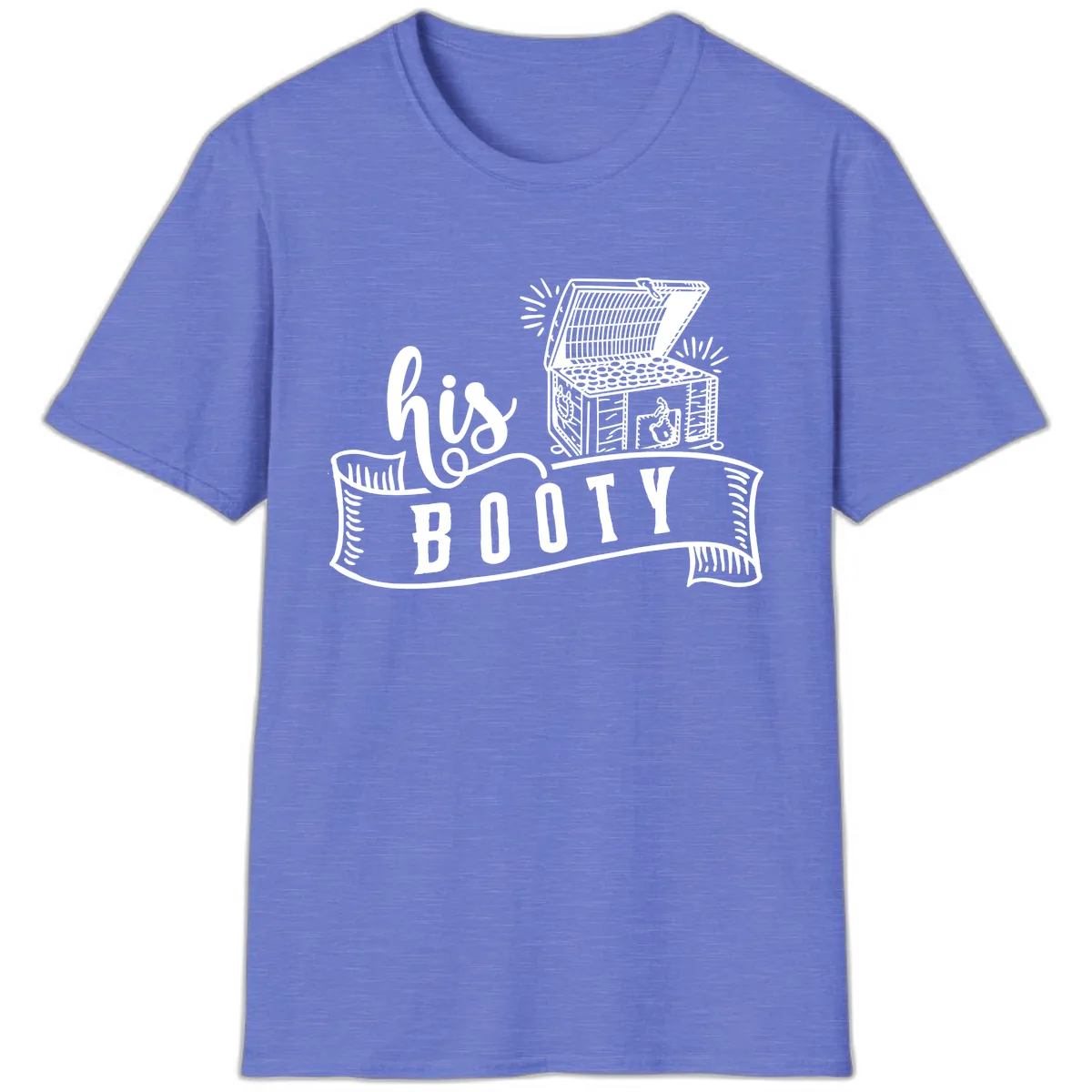 His and Hers Booty Cruise T-Shirt in Heather Royal