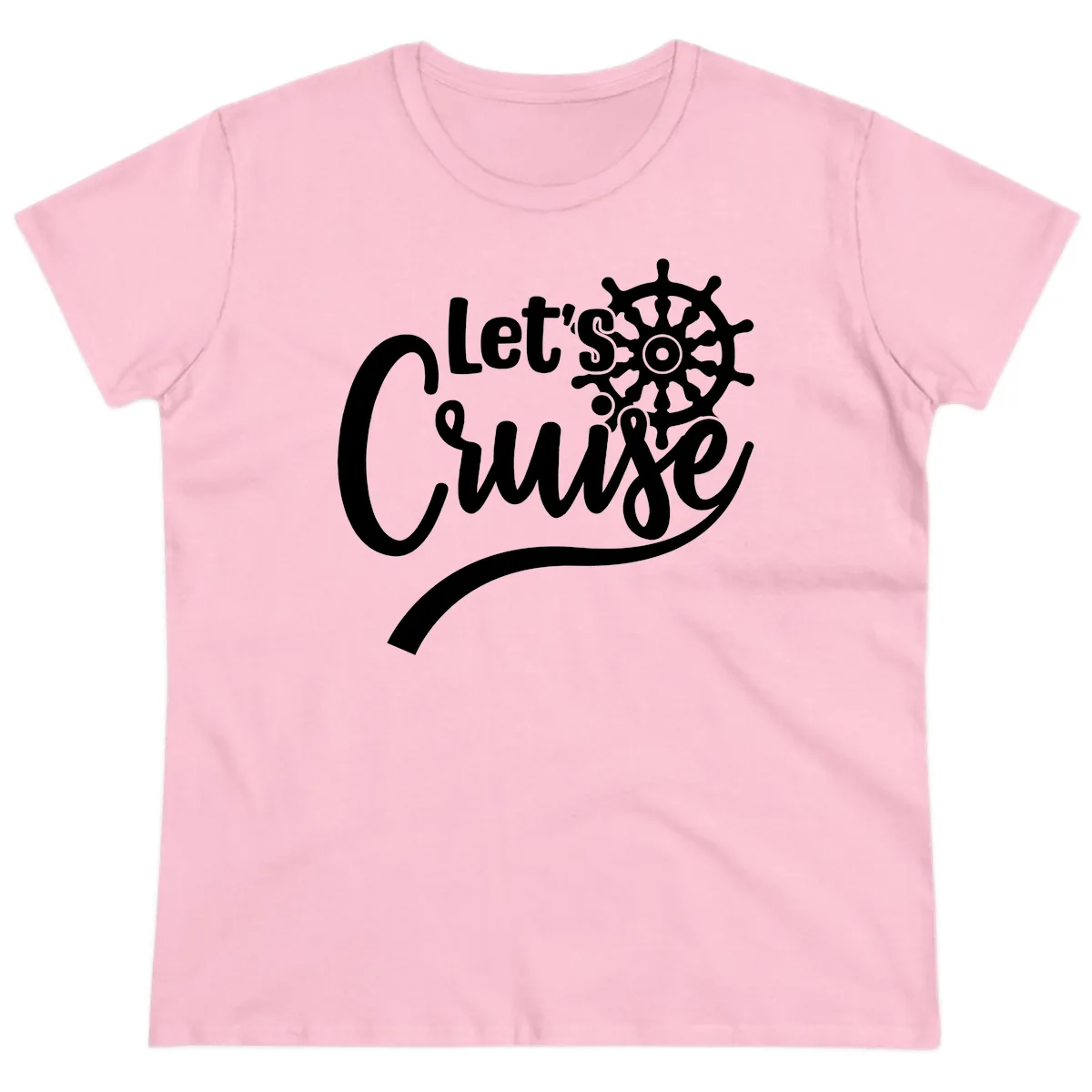 Let's So Swig Ladies Tee in Light Pink