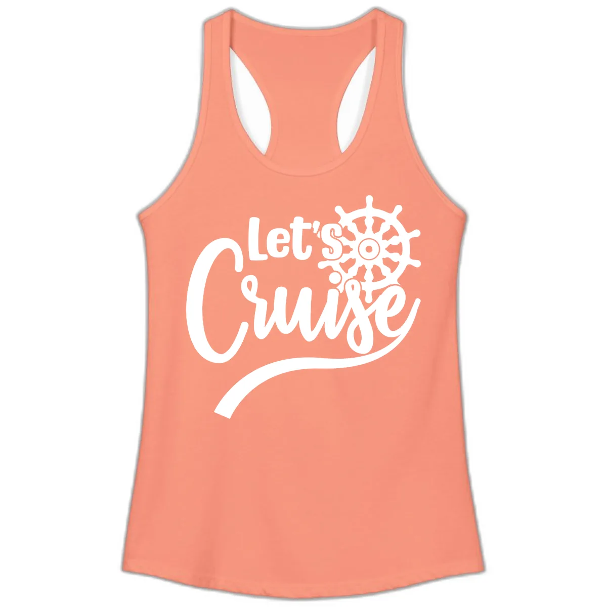 Let's So Swig Ladies Tank in Solid Light Orange