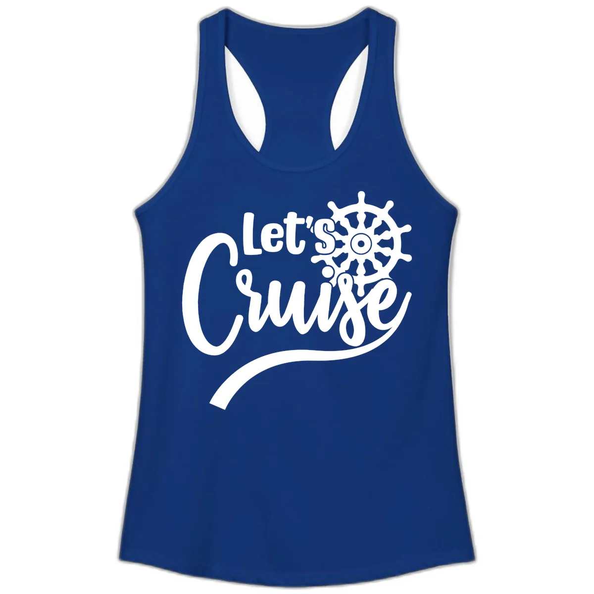 Let's So Swig Ladies Tank in Solid Royal