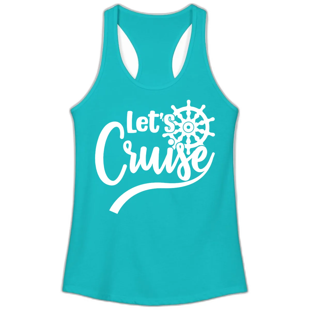 Let's So Swig Ladies Tank in Tahiti Blue