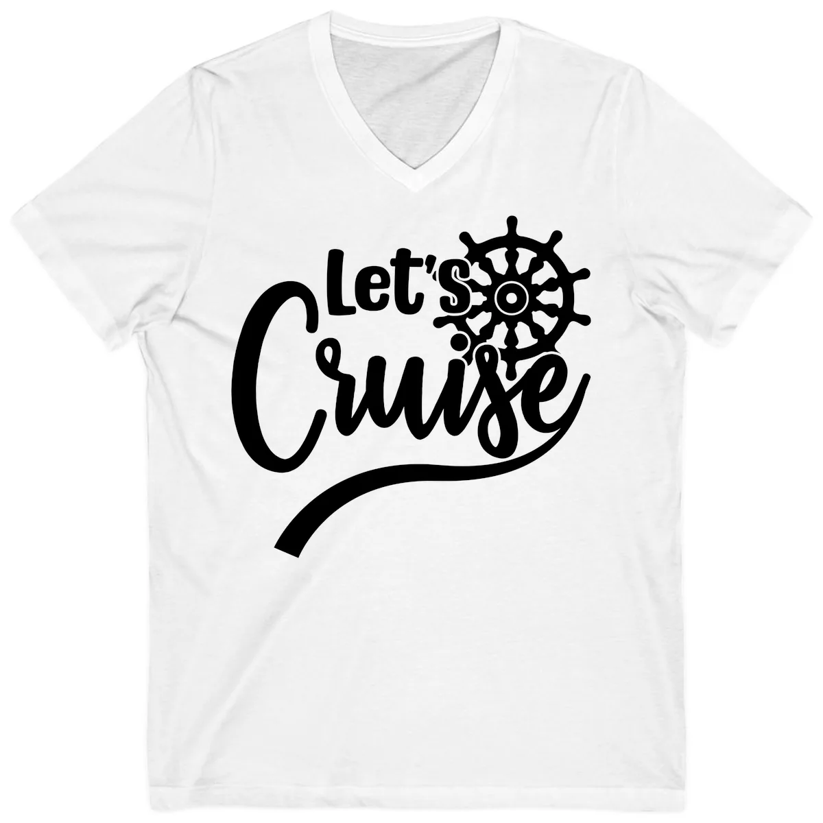 Let's So Swig V-Neck in White
