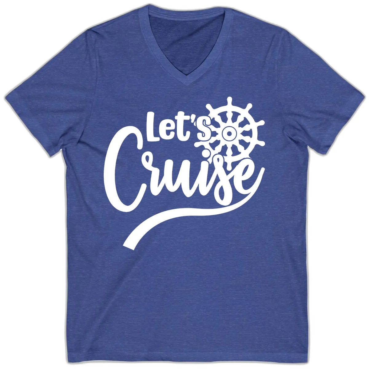 Let's So Swig V-Neck in Heather True Royal