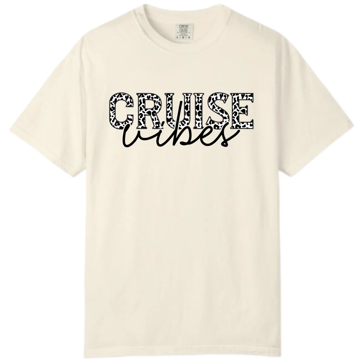 Cruise Vibes Leopard Print Comfort Color in Ivory