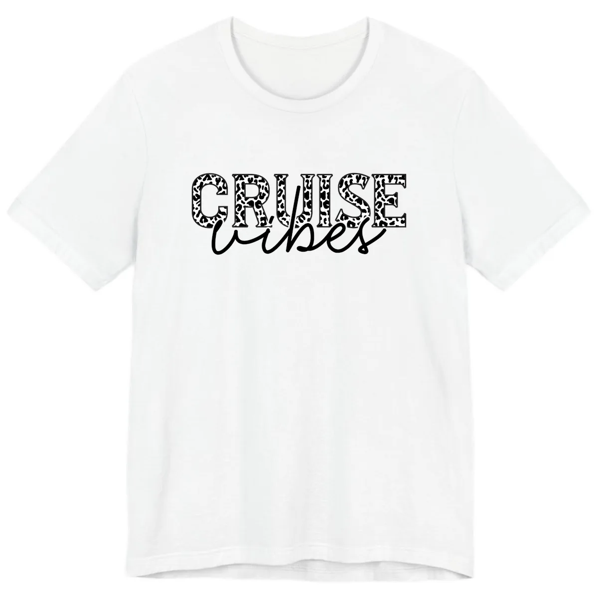 Cruise Vibes Leopard Print Premium T-Shirt in White
