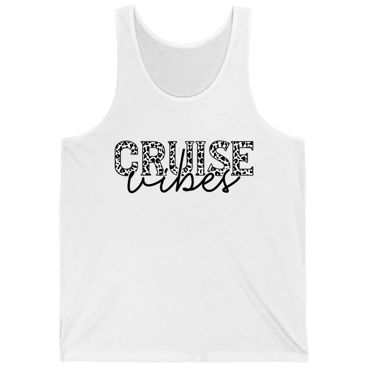 Cruise Vibes Leopard Print Tank in White