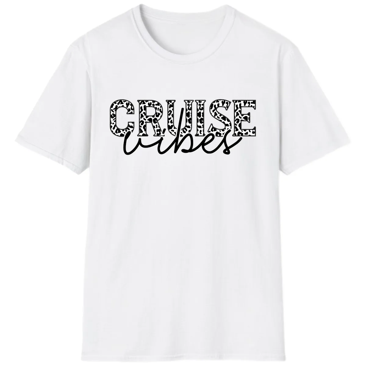 Cruise Vibes Leopard Print T-Shirt in White