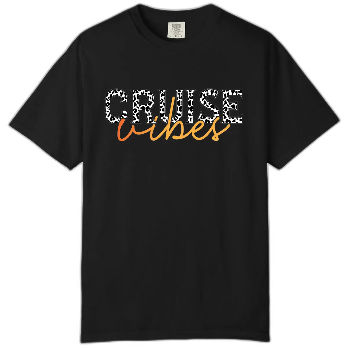 Cruise Vibes Leopard Print Comfort Color in Black