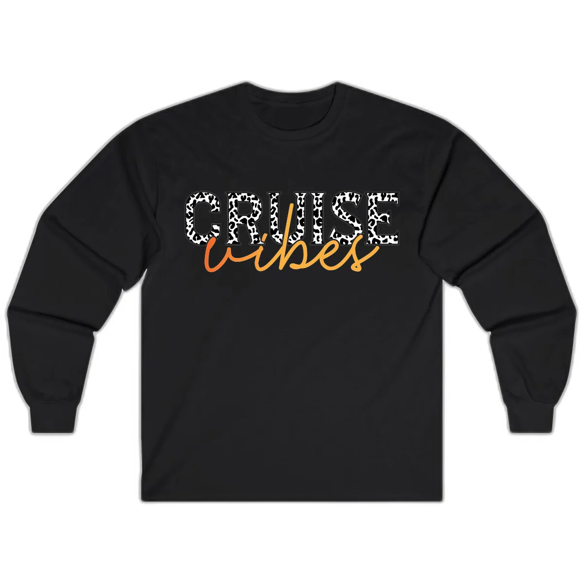 Cruise Vibes Leopard Print Long Sleeve in Black