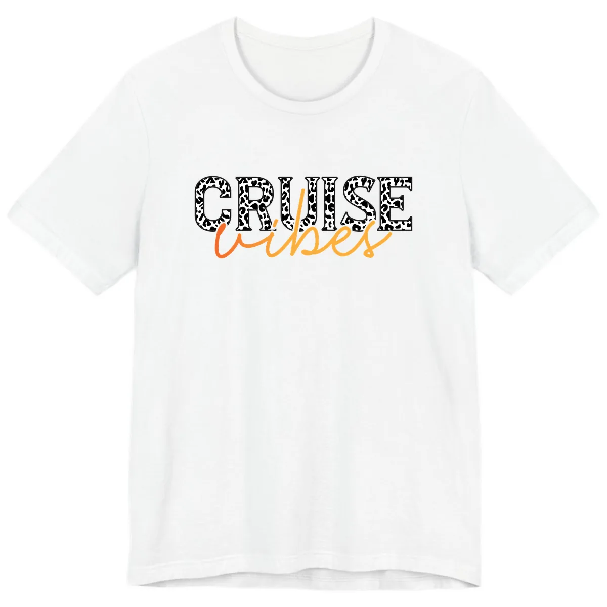 Cruise Vibes Leopard Print Premium T-Shirt in White