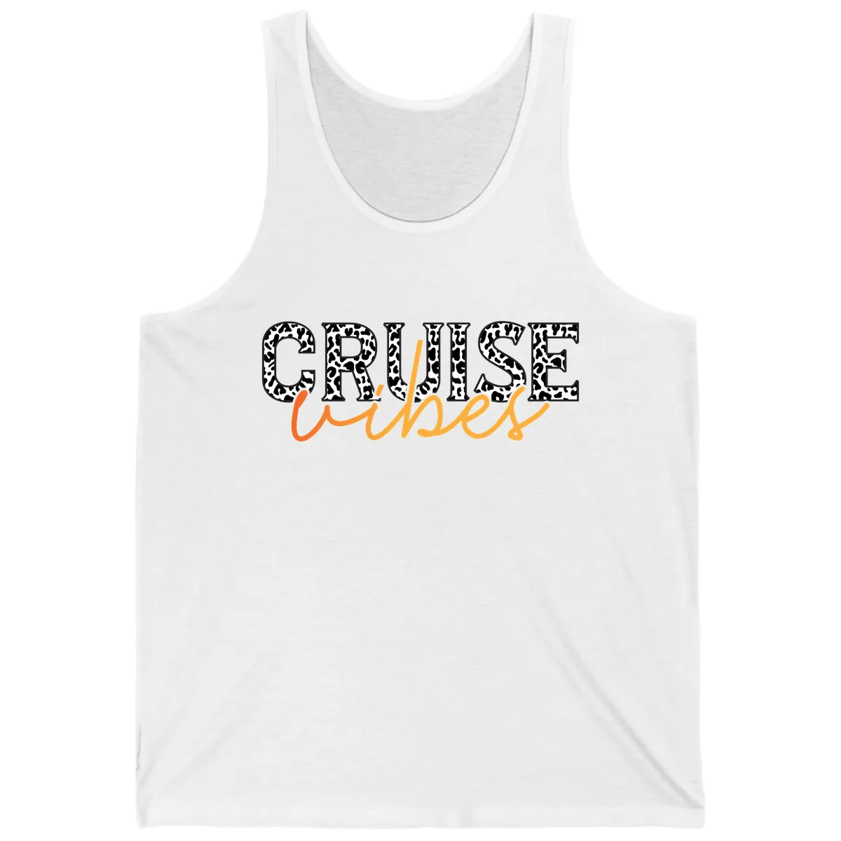 Cruise Vibes Leopard Print Tank in White