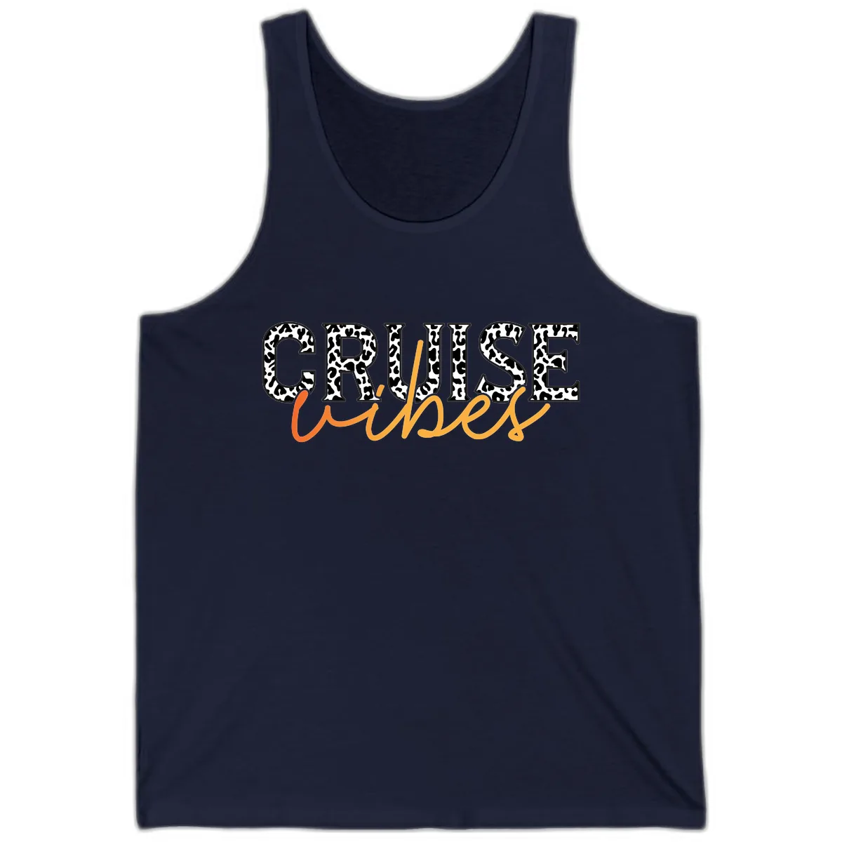 Cruise Vibes Leopard Print Tank in Navy