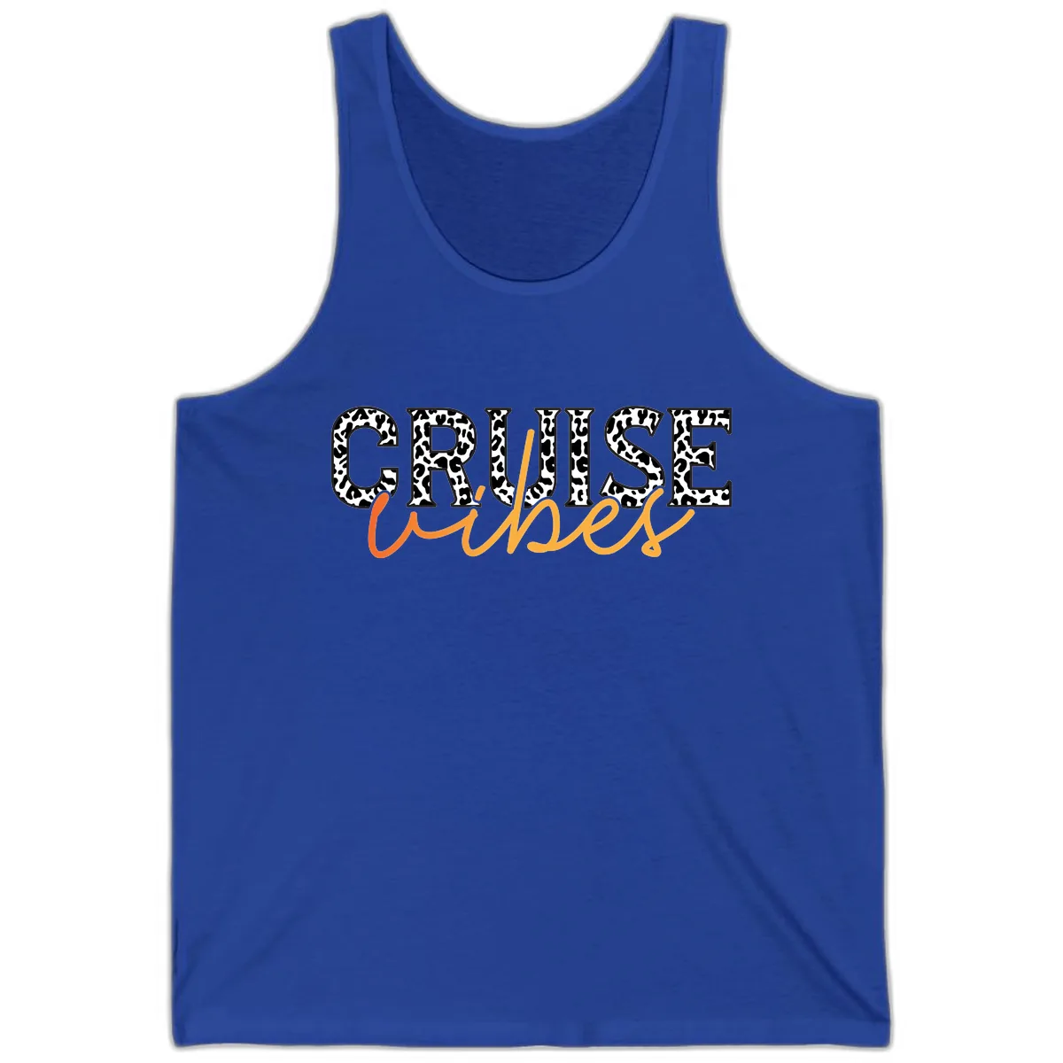 Cruise Vibes Leopard Print Tank in True Royal