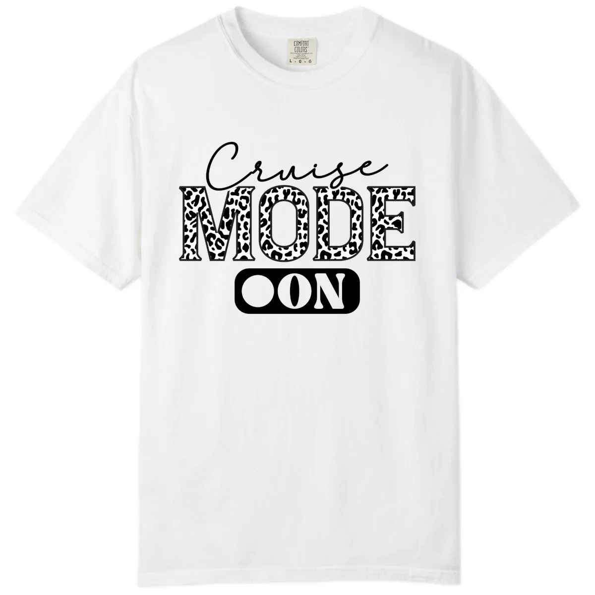 Cruise Mood Leopard Print Comfort Color in White