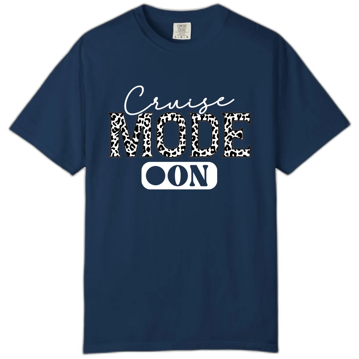 Cruise Mood Leopard Print Comfort Color in Navy