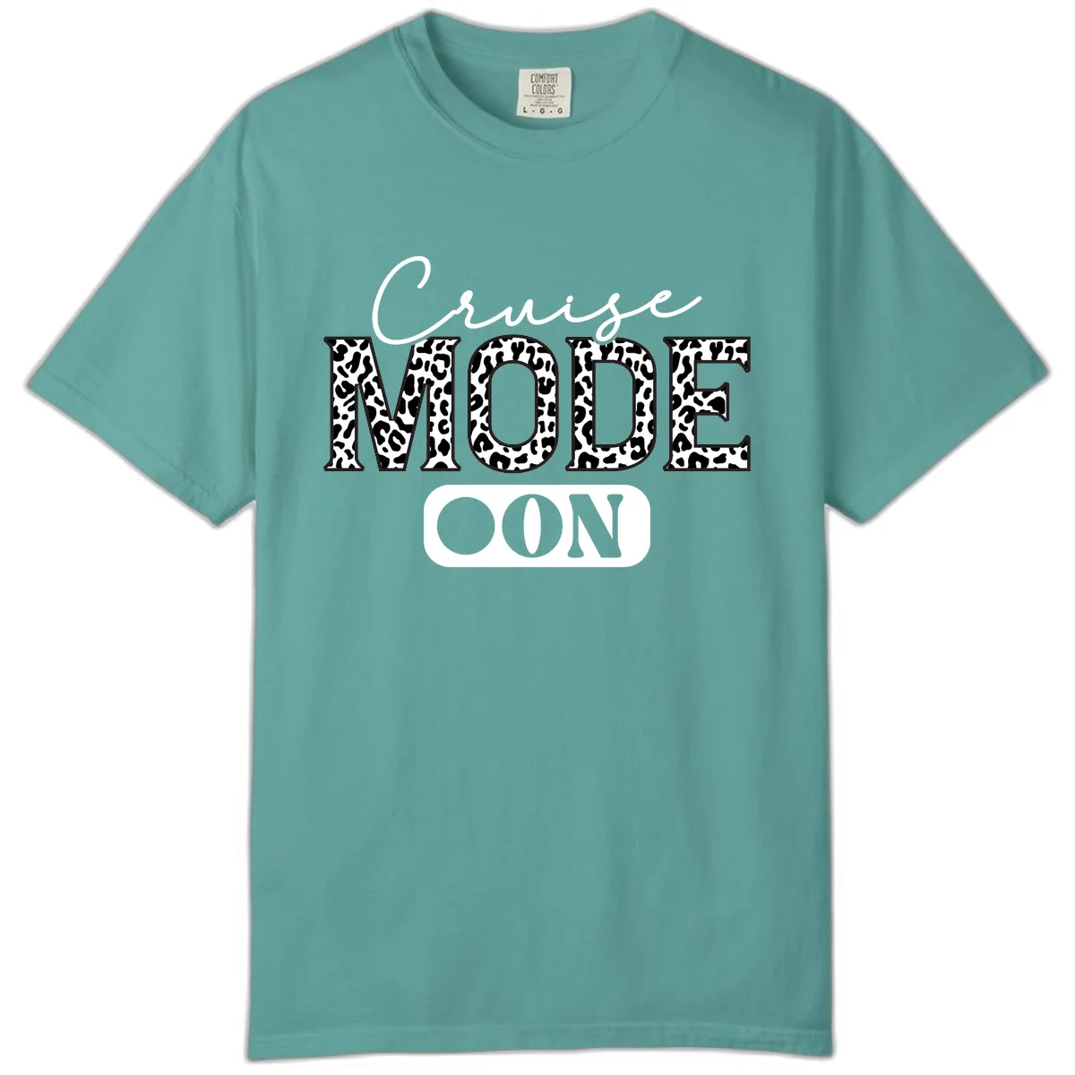 Cruise Mood Leopard Print Comfort Color in Seafoam
