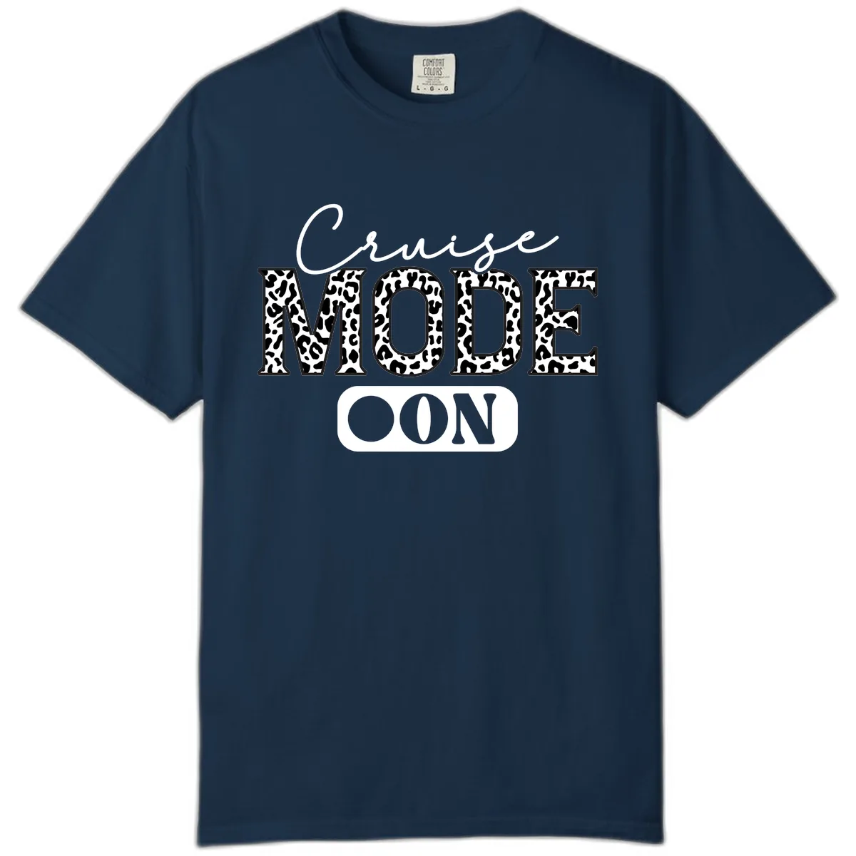 Cruise Mood Leopard Print Comfort Color in True Navy