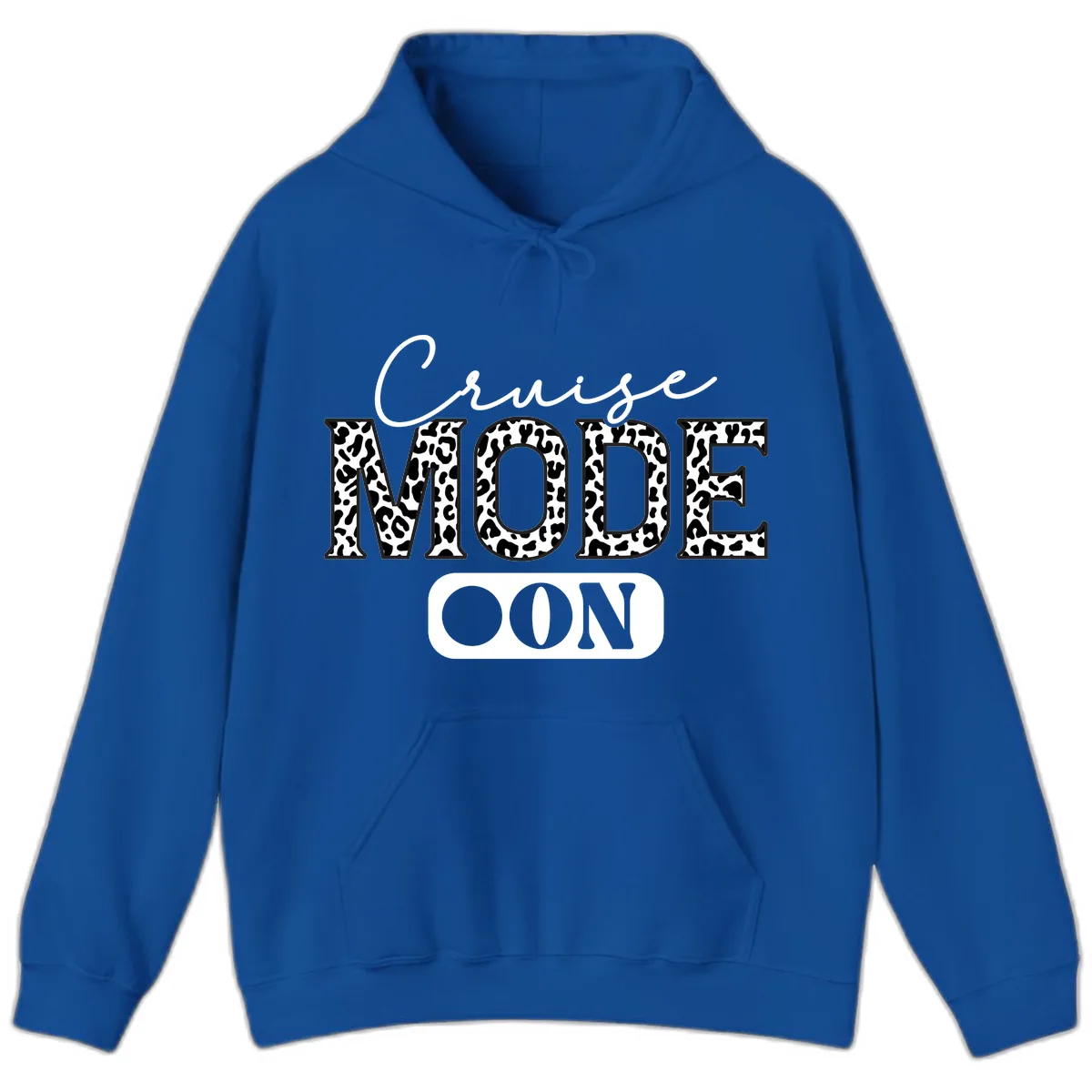 Cruise Mood Leopard Print Hoodie in Royal