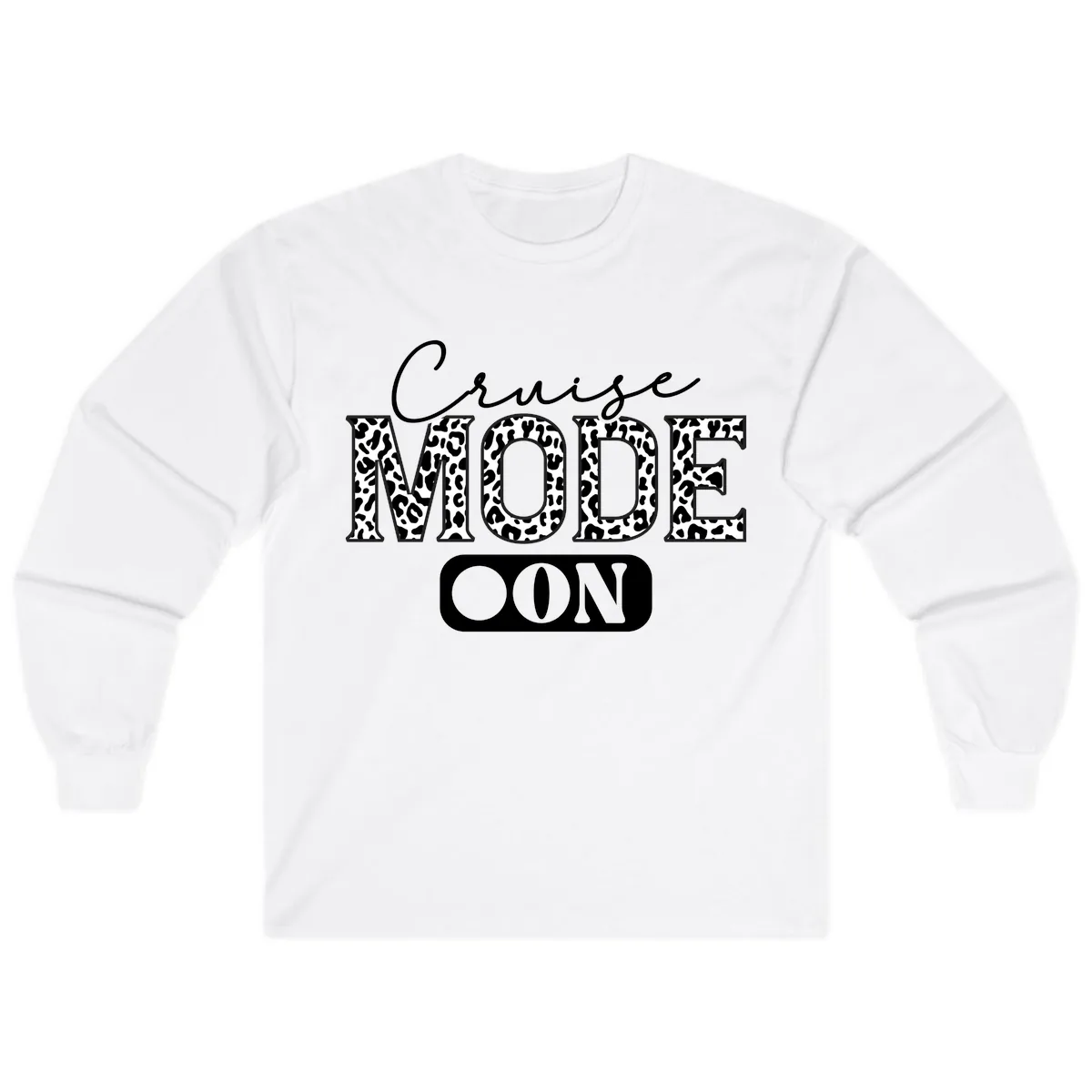 Cruise Mood Leopard Print Long Sleeve in White