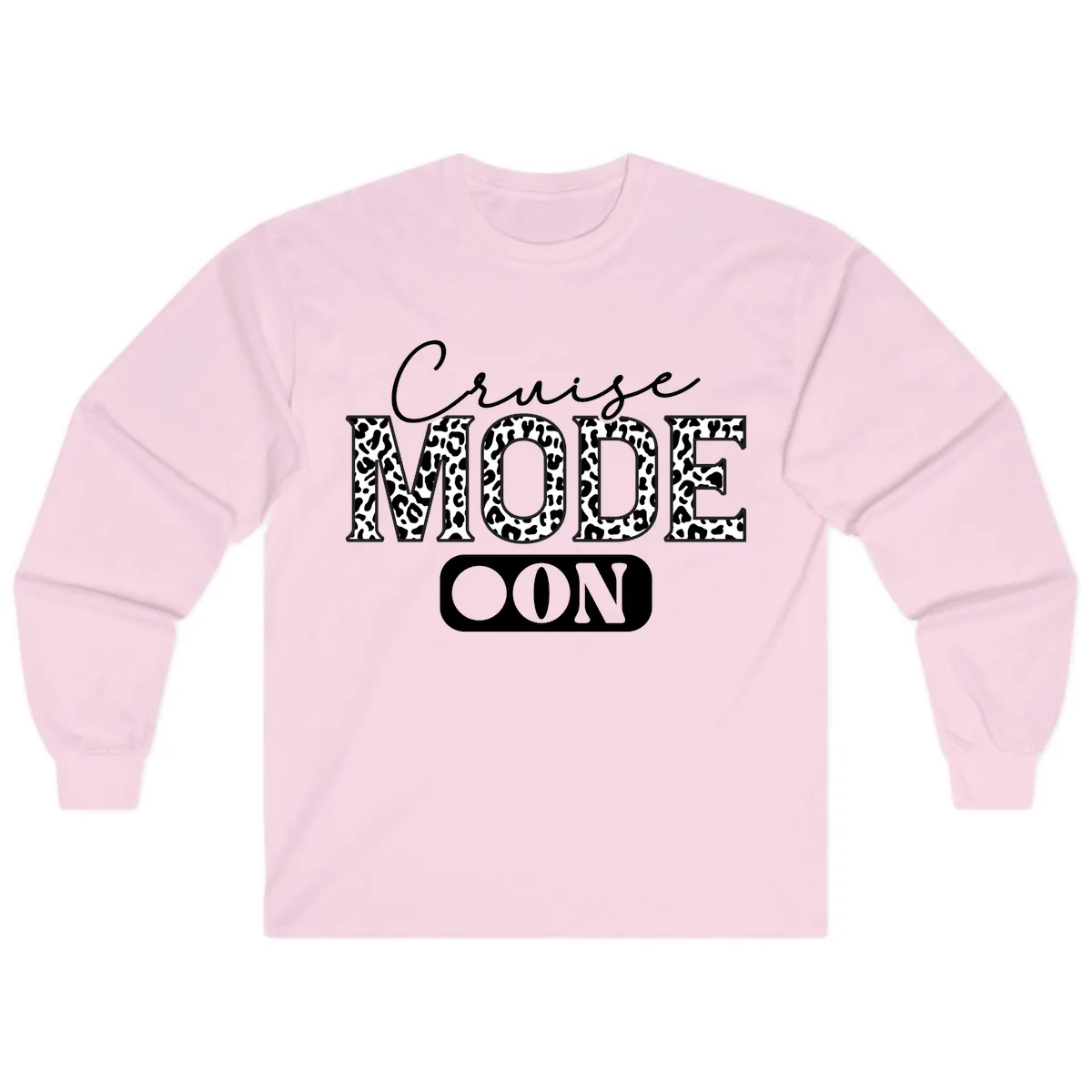 Cruise Mood Leopard Print Long Sleeve in Light Pink