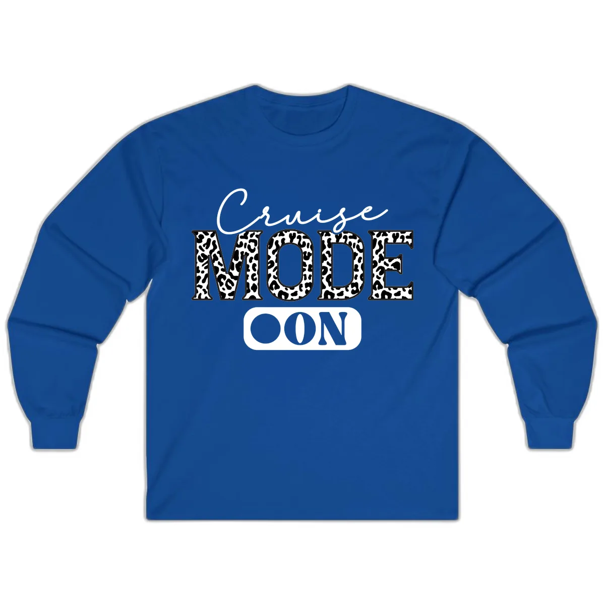 Cruise Mood Leopard Print Long Sleeve in Royal
