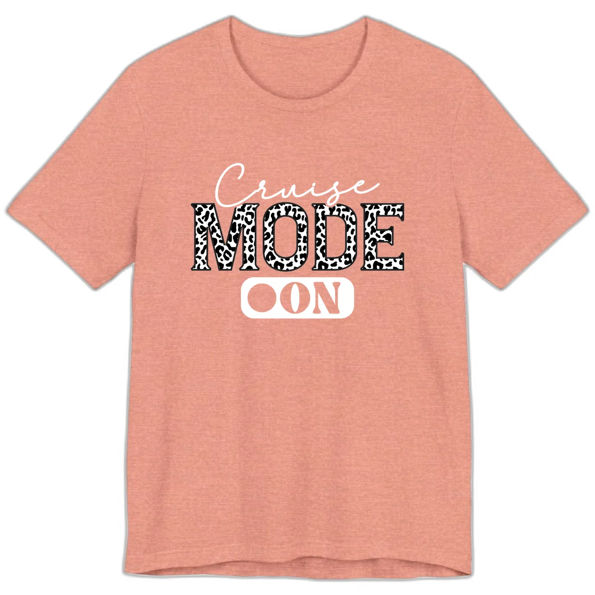 Cruise Mood Leopard Print Premium T-Shirt in Heather Sunset