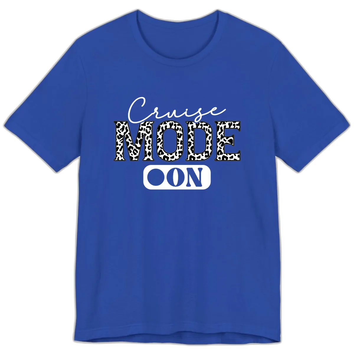 Cruise Mood Leopard Print Premium T-Shirt in True Royal