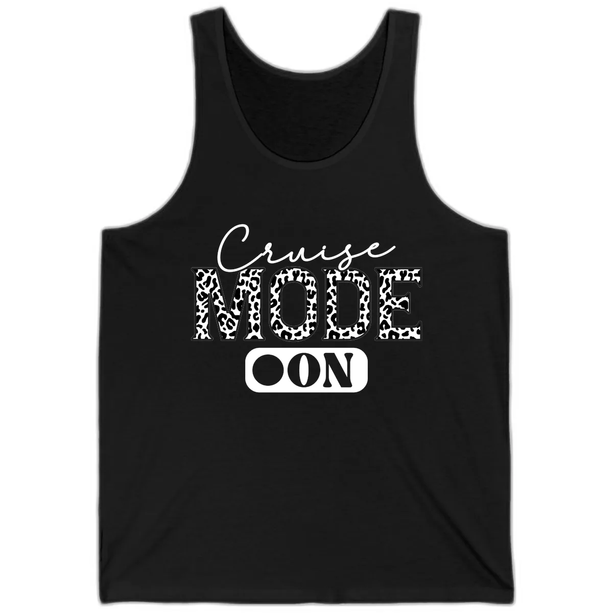 Cruise Mood Leopard Print Tank in Black