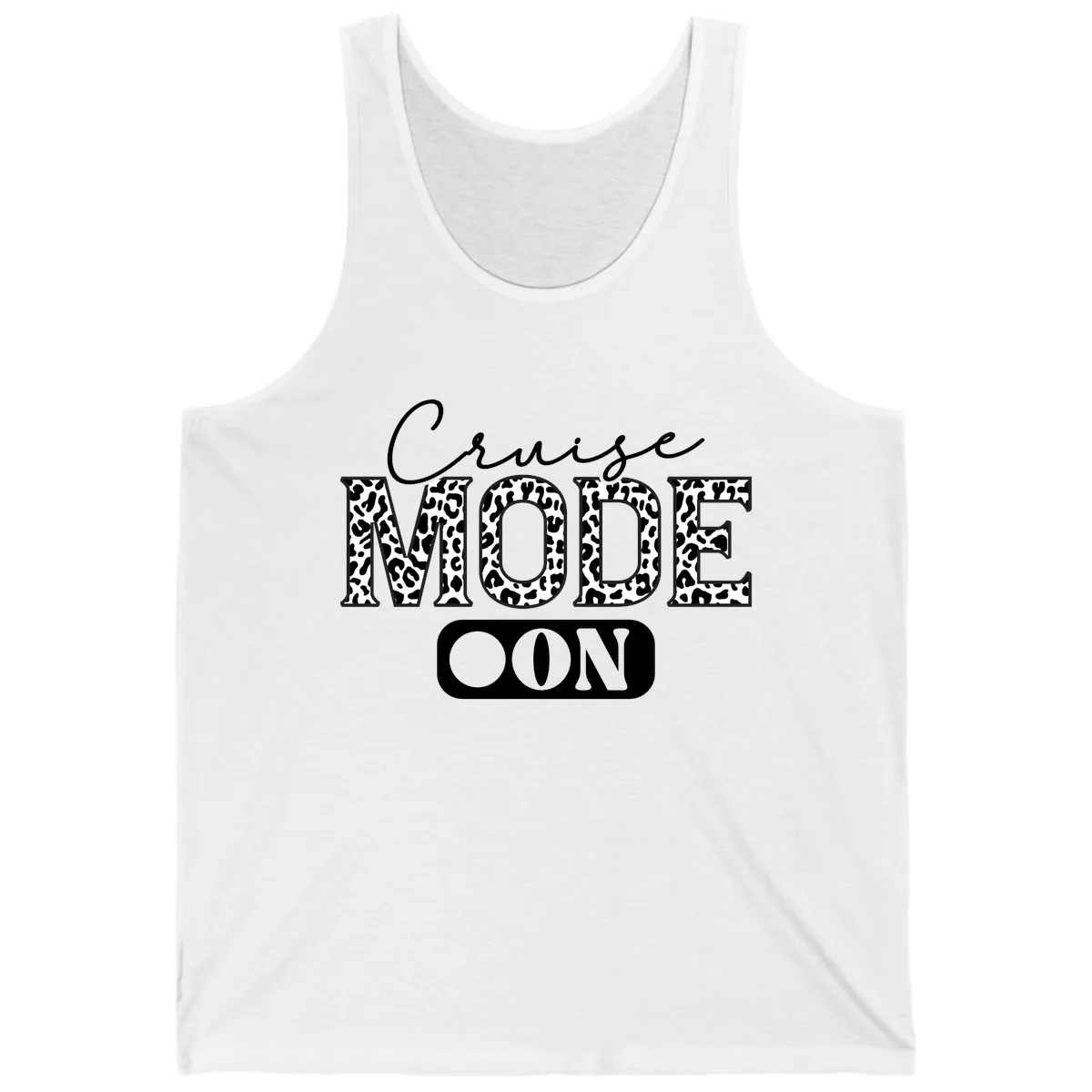 Cruise Mood Leopard Print Tank in White