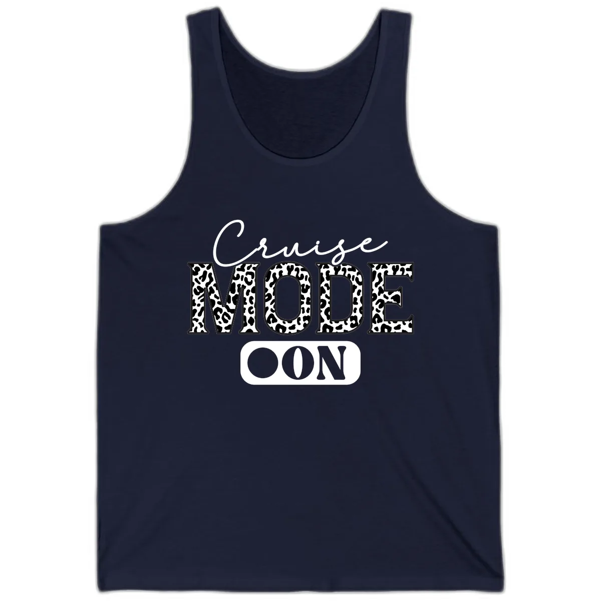 Cruise Mood Leopard Print Tank in Navy
