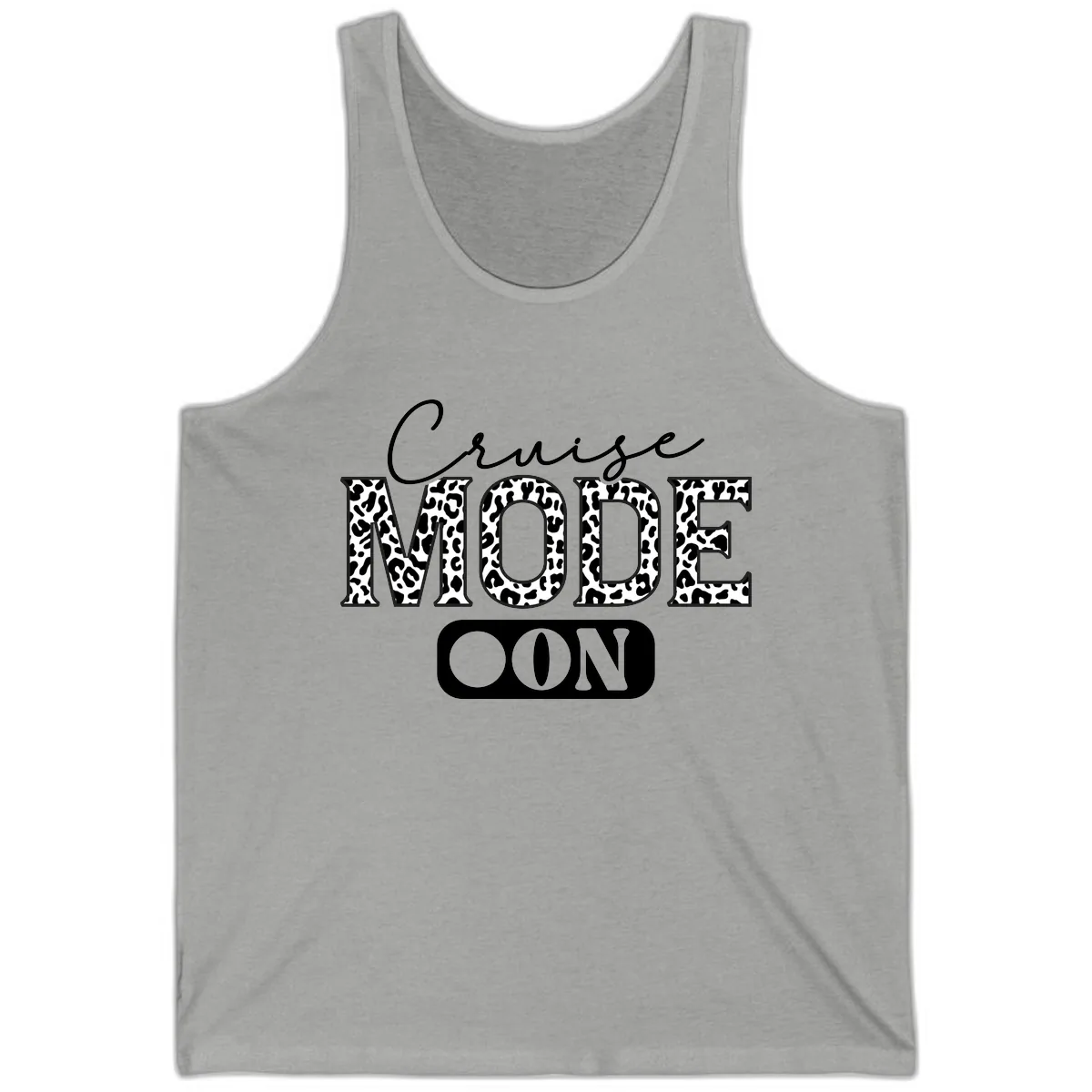 Cruise Mood Leopard Print Tank in Athletic Heather