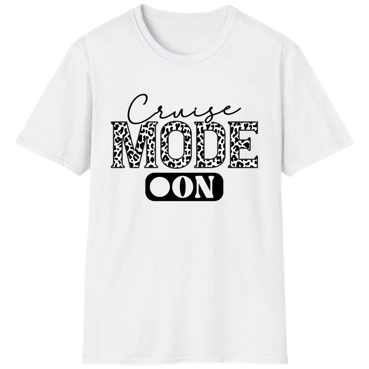 Cruise Mood Leopard Print T-Shirt in White
