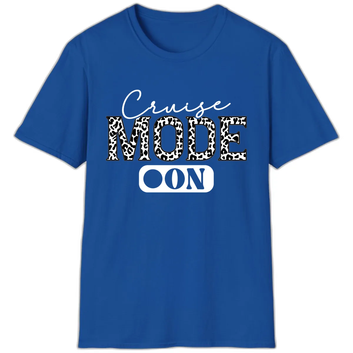 Cruise Mood Leopard Print T-Shirt in Royal