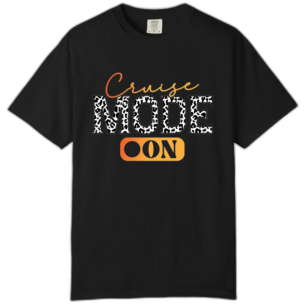 Cruise Mode Leopard Print Comfort Color in Black