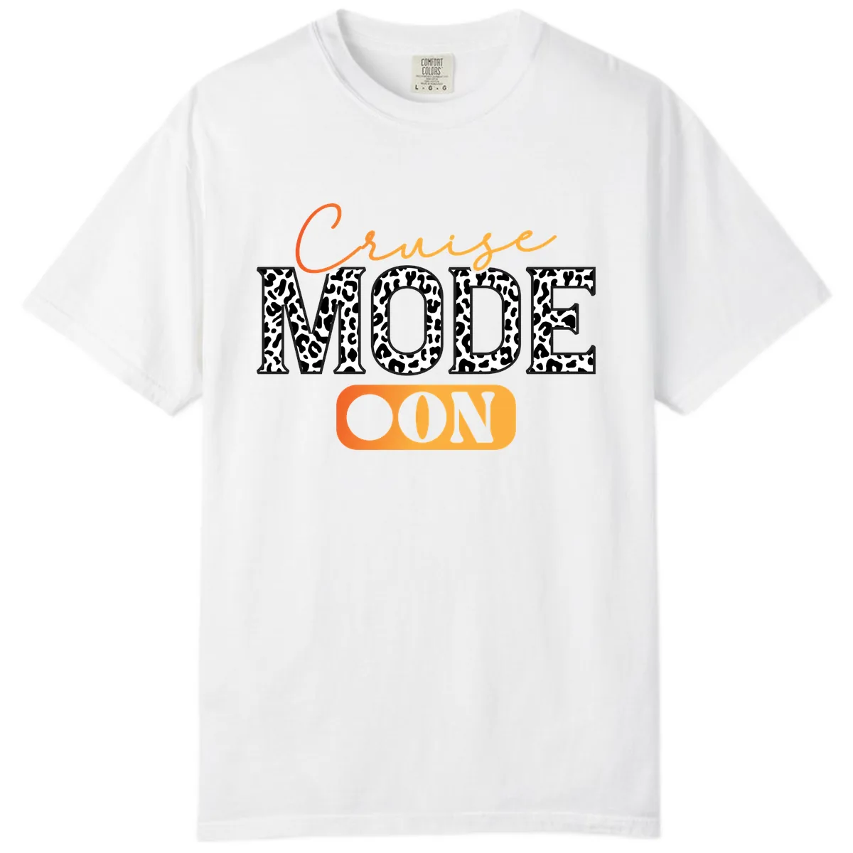 Cruise Mode Leopard Print Comfort Color in White