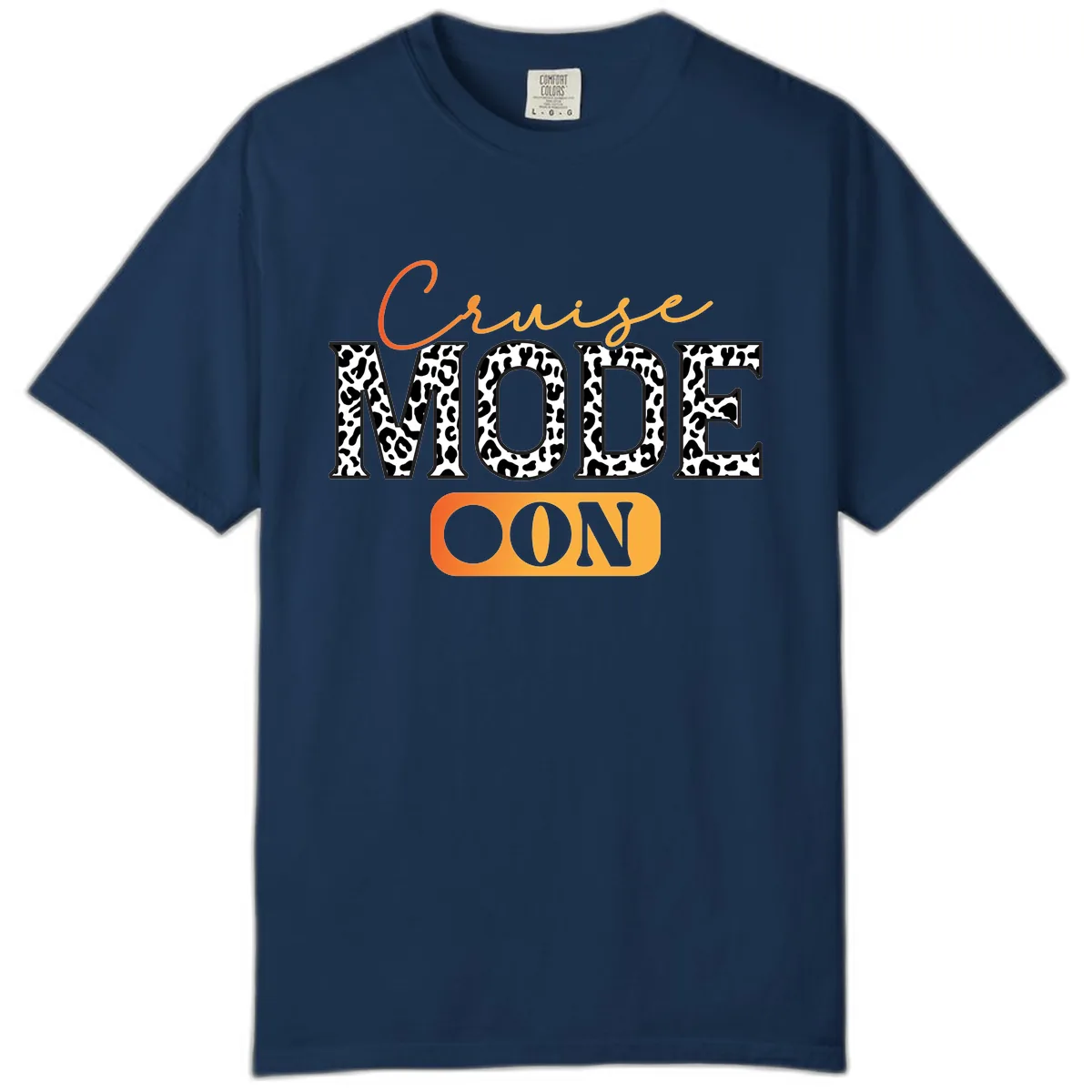 Cruise Mode Leopard Print Comfort Color in Navy