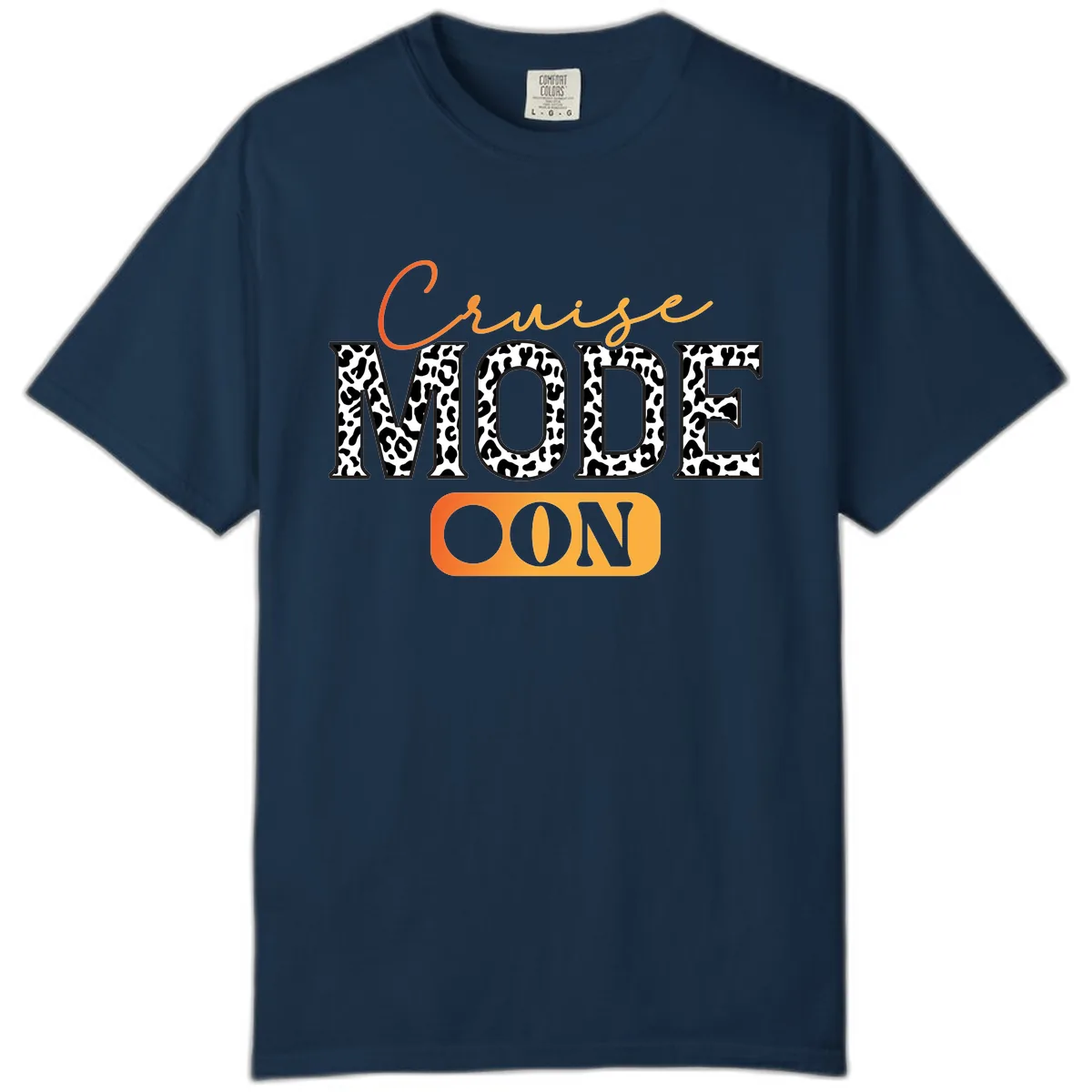 Cruise Mode Leopard Print Comfort Color in True Navy