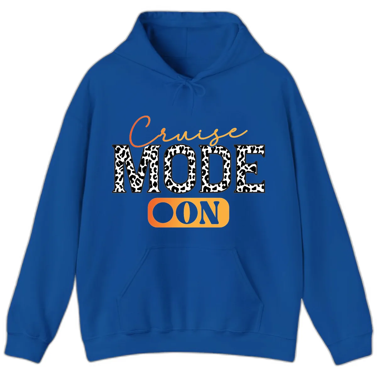 Cruise Mode Leopard Print Hoodie in Royal