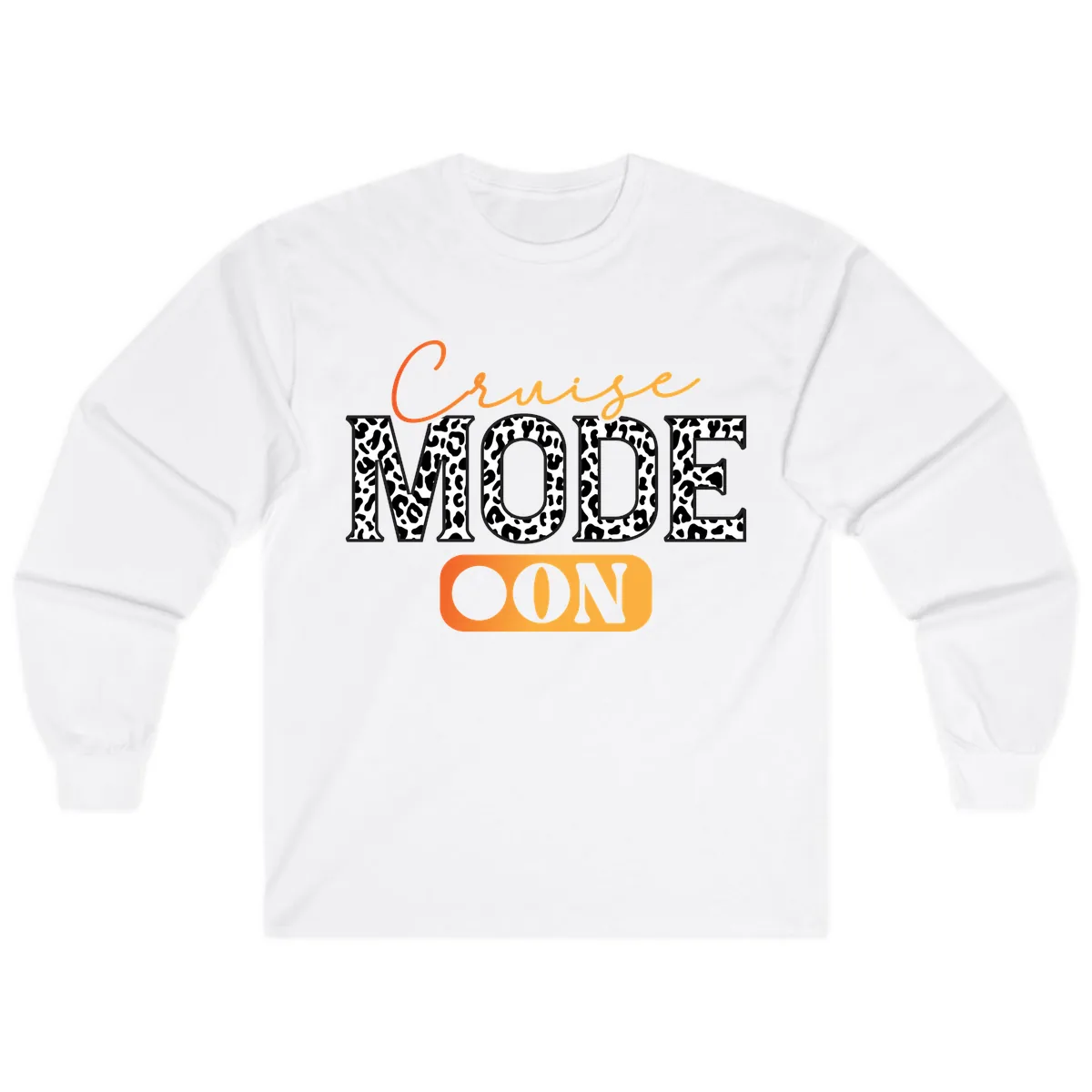 Cruise Mode Leopard Print Long Sleeve in White