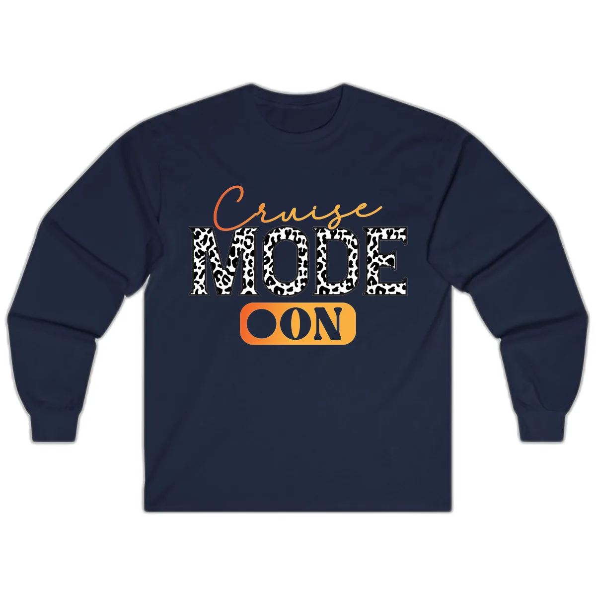 Cruise Mode Leopard Print Long Sleeve in Navy