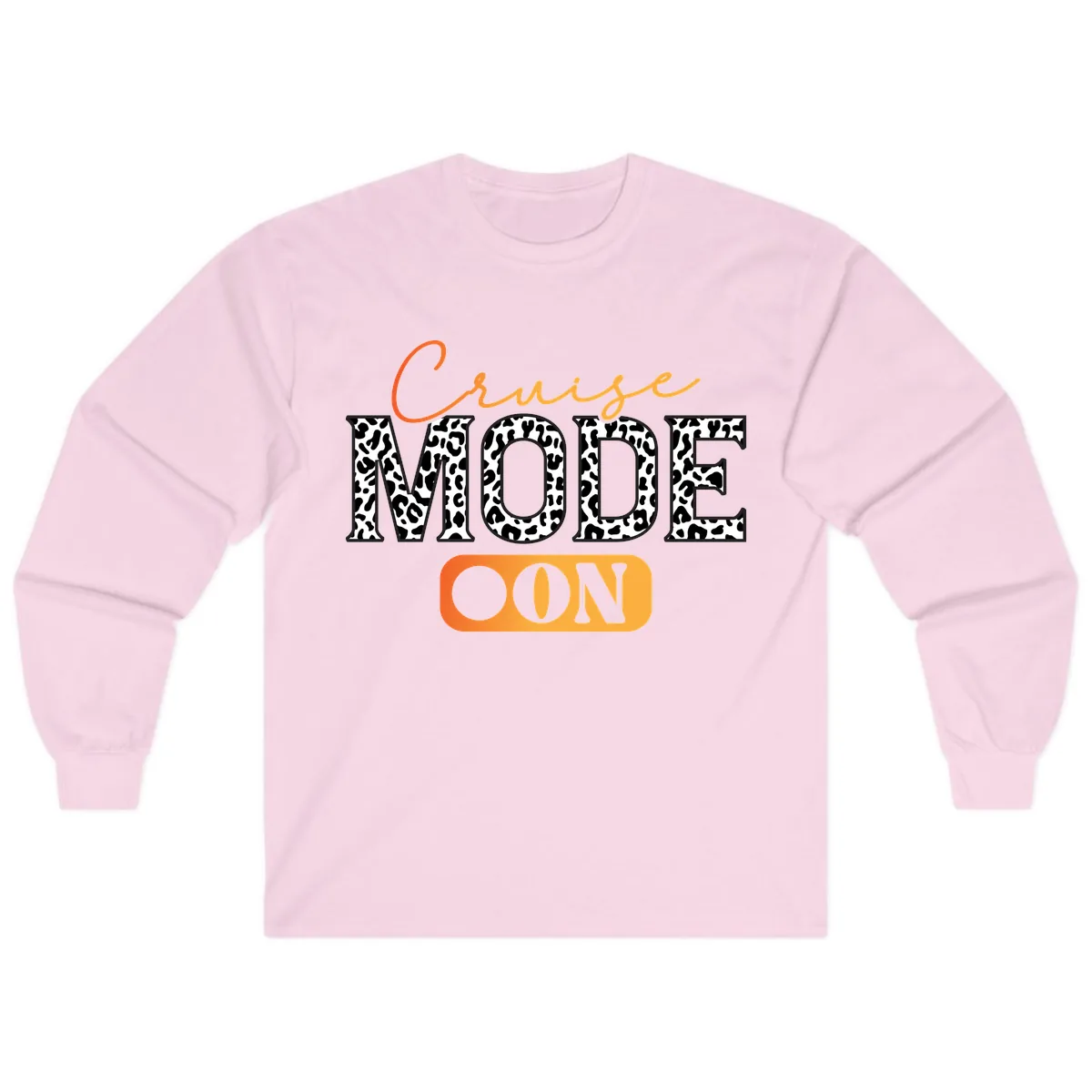 Cruise Mode Leopard Print Long Sleeve in Light Pink