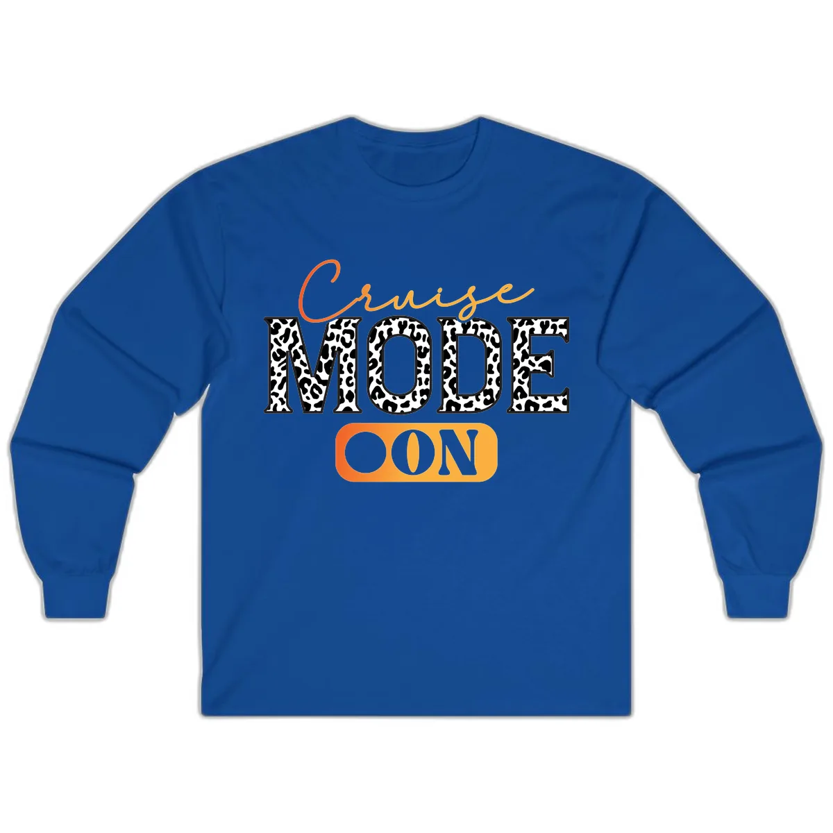 Cruise Mode Leopard Print Long Sleeve in Royal
