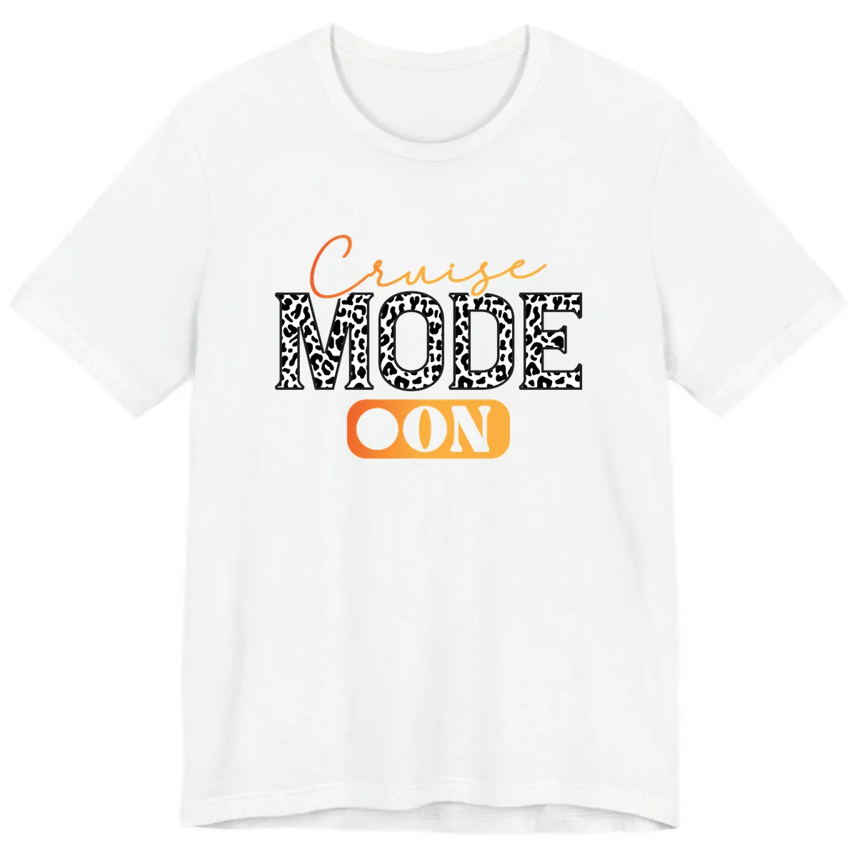 Cruise Mode Leopard Print Premium T-Shirt in White