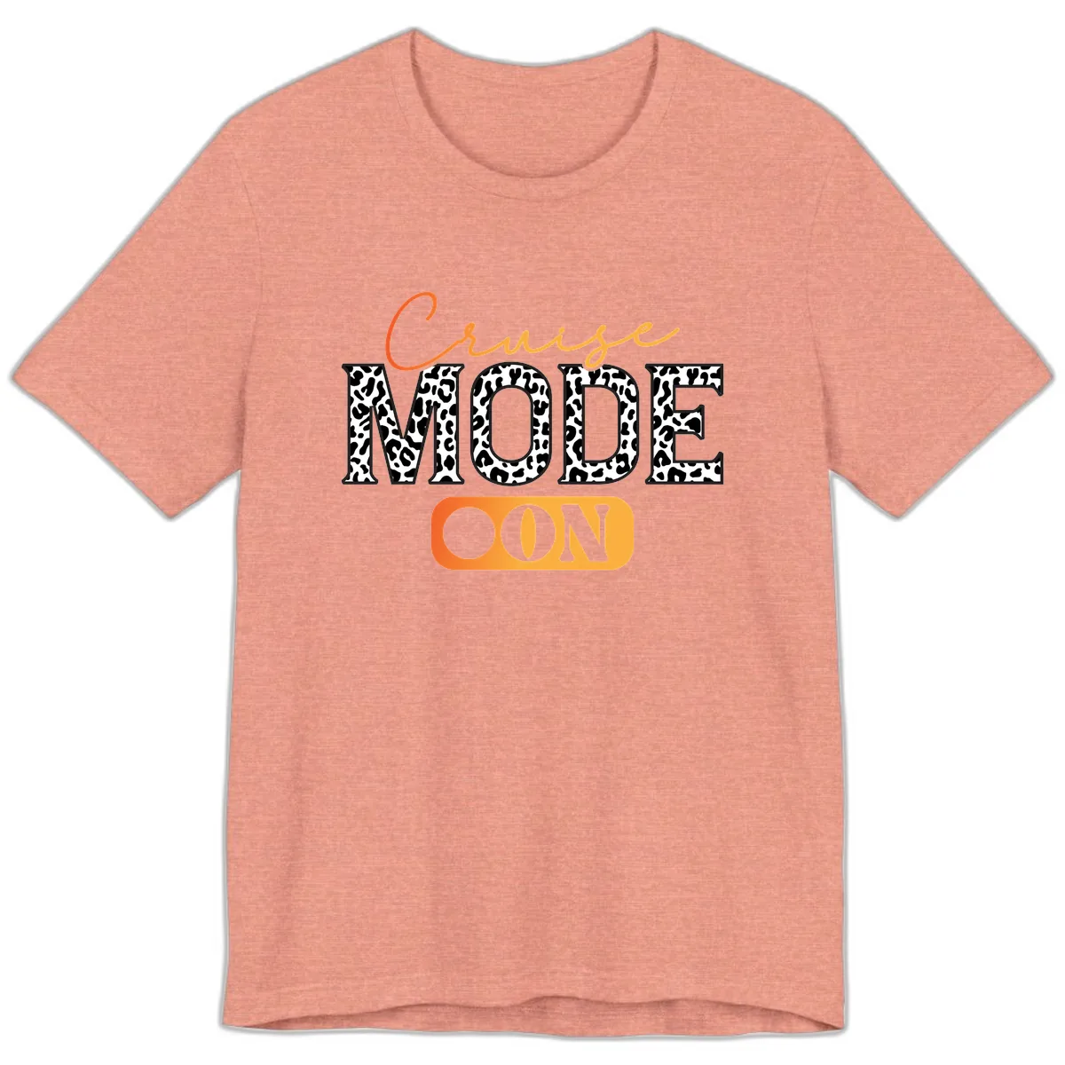 Cruise Mode Leopard Print Premium T-Shirt in Heather Sunset