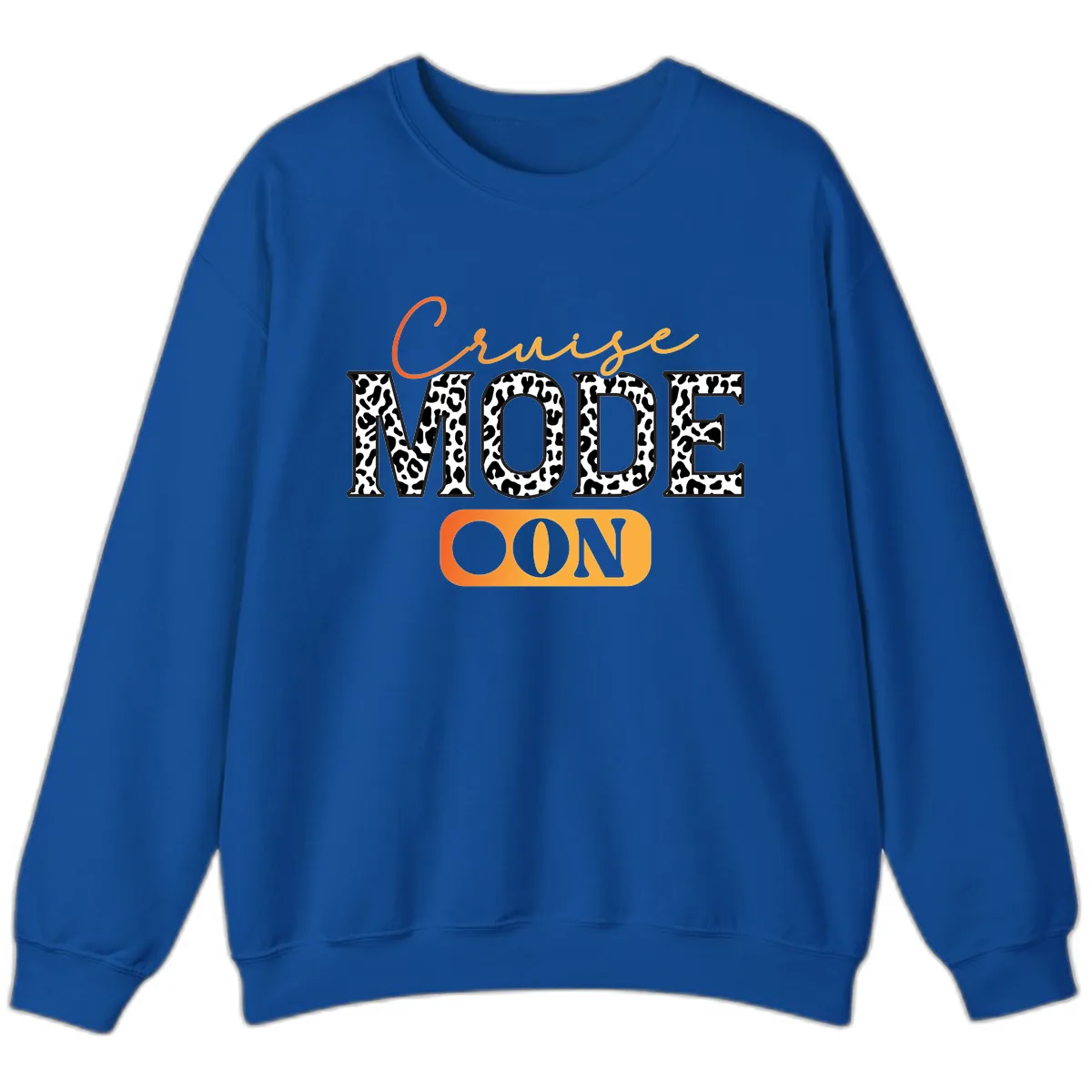 Cruise Mode Leopard Print Sweatshirt in Royal