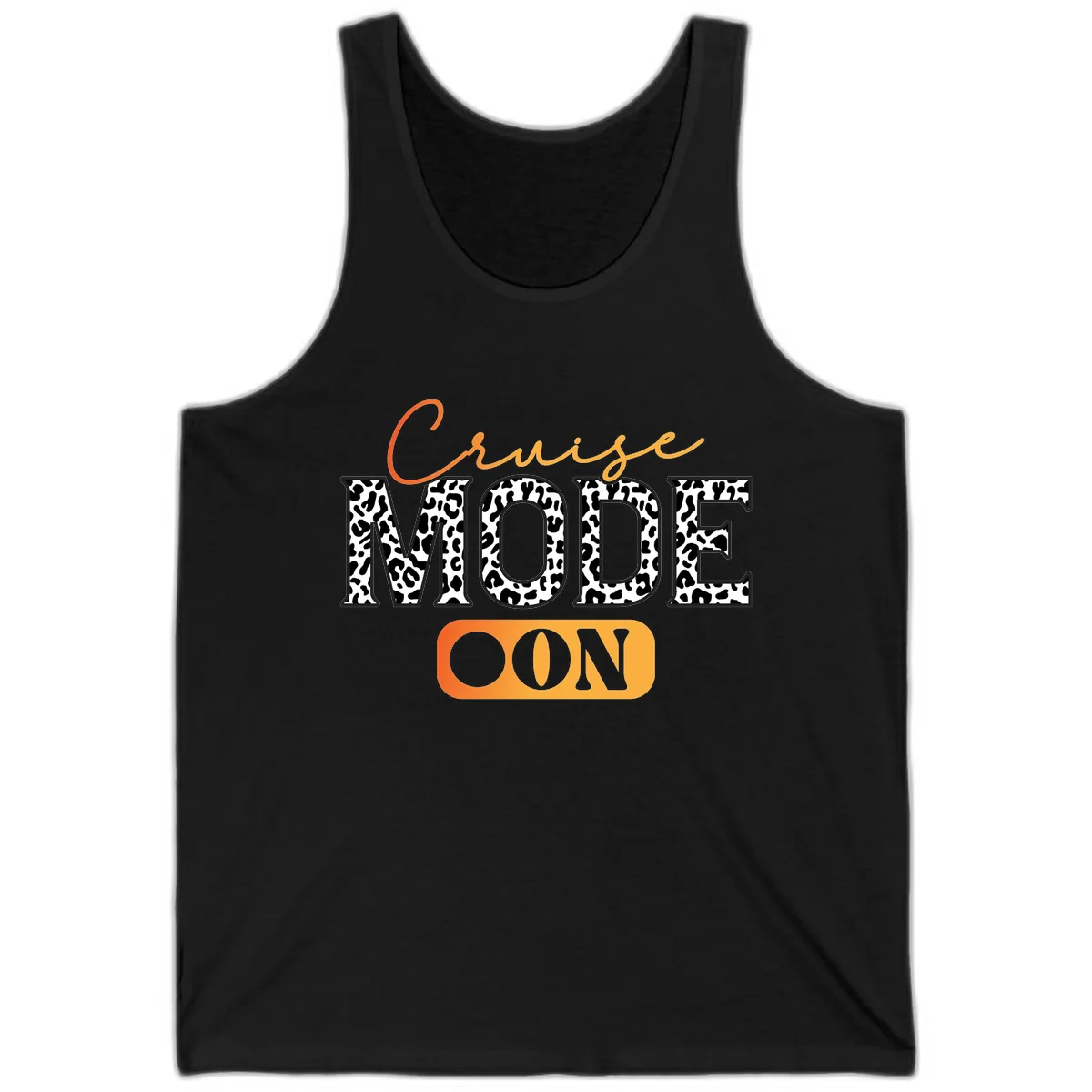 Cruise Mode Leopard Print Tank in Black
