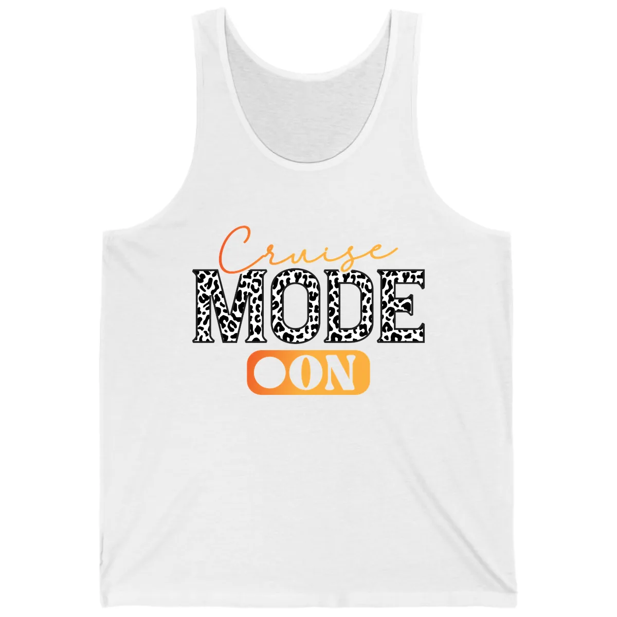 Cruise Mode Leopard Print Tank in White