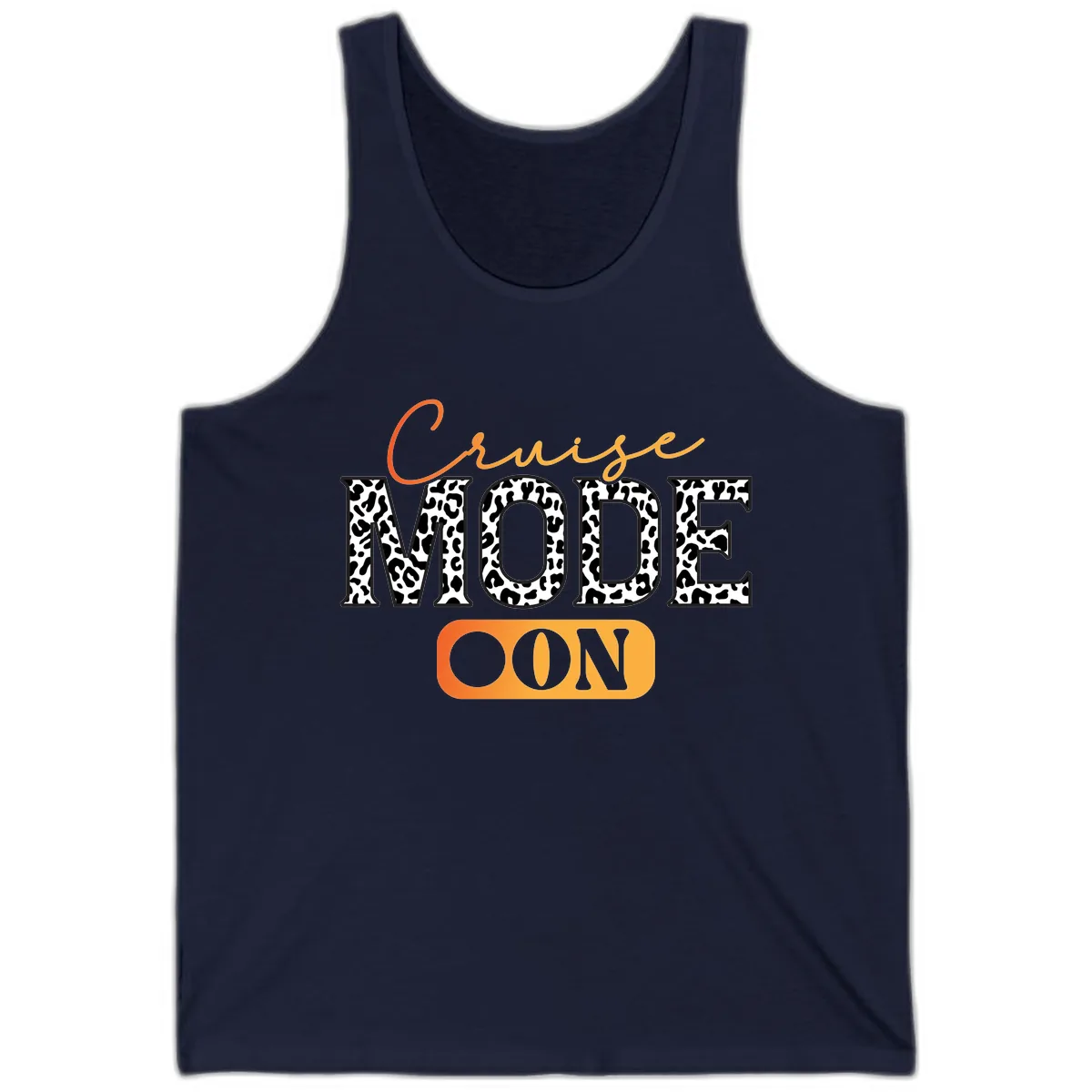 Cruise Mode Leopard Print Tank in Navy